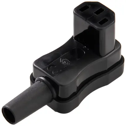 Apparatesteckdose Typ C13 (F) ELBRO 10A 230VAC abgew.hoch max.70°C schwarz IP20 