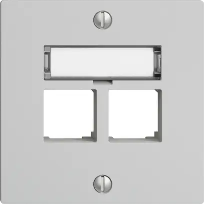 Kit di montaggio S-One EDIZIOdue F per 2×RJ45 diritto, grigio chiaro 