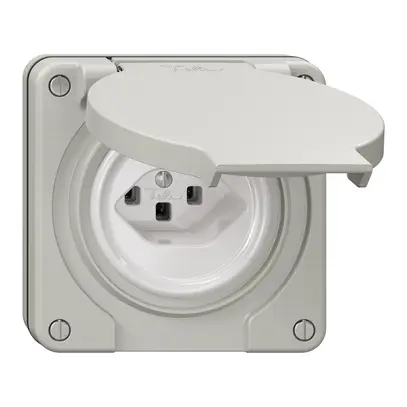 Presa NUP NEVO, 1×T23, IP21, grigio chiaro 