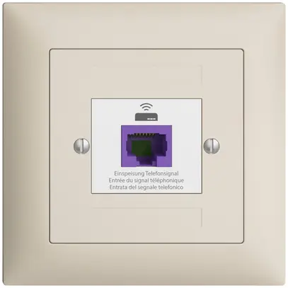 UP-Rückführungsdose EDIZIOdue FMI 1×RJ45 f.Swisscom VoIP, 8 polig, UTP, crema 