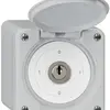 Interrupteur à clé AP robusto IP55 avec clapet S0/3P gris 