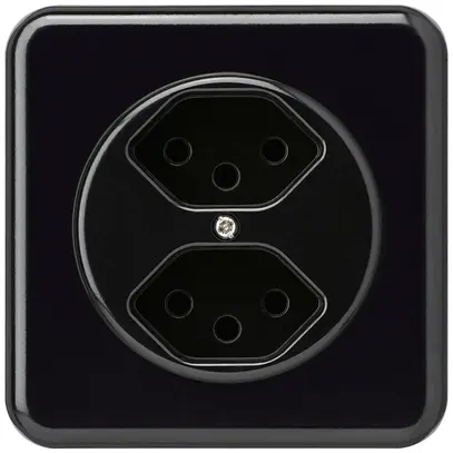 Presa INC basico 2×tipo 13 nero 