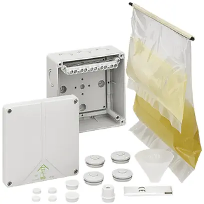 Scatola di derivazione AP Abox XT 100, 10mm², 140×140×79mm, IP68 