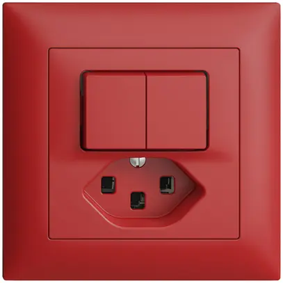 Combinazione INC A-R+3/1L+T23 berry 16A EDIZIOdue 