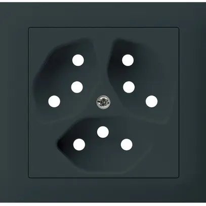 Kit frontale INS kallysto per presa INS G3 3×tipo 13 telaio avvitabile nero 