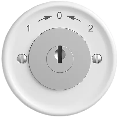 Contatto rotativo INC 1>0<2 STANDARDdue bianco con serratura di sic. 