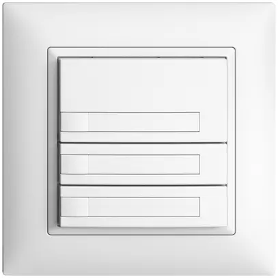 Pulsante INC KNX 3×EDIZIOdue bianco RGB senza LED con inserto carta 