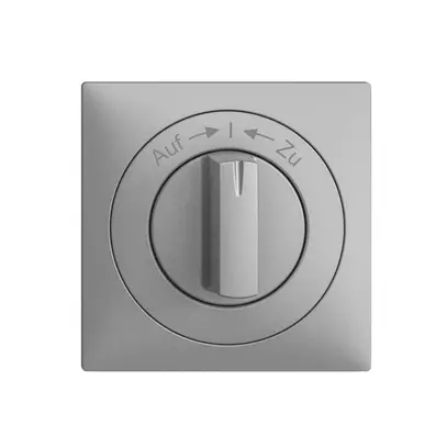 Kit frontale EDIZIOdue Auf->I<-Zu silver 60×60mm per pulsante girevole 