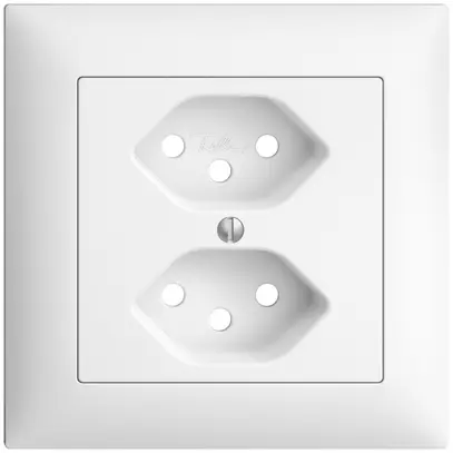 Kit frontal EDIZIOdue blanc 88×88mm 2×T13 