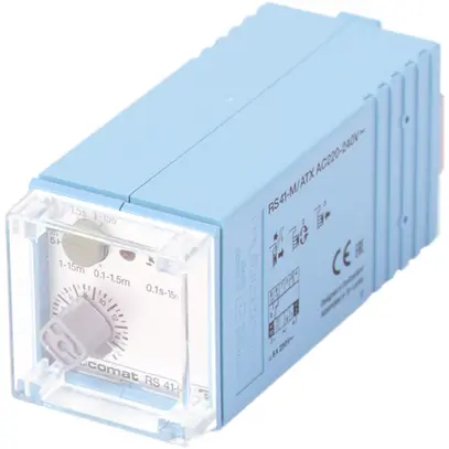Zeitrelais ComatReleco RS41-M/ATX, 220…240VAC, Gehäuse blau 