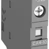 Blocco di contatti ausiliare ABB CA4-10, 1Ch 4A AC-15, frontale a vite 