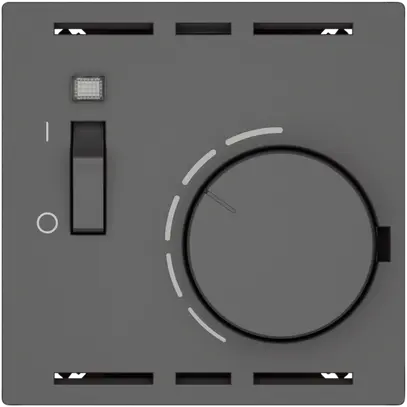 Thermostat d'ambiance EDIZIO.liv SNAPFIX® avec interrupteur 230VAC 50Hz grf 