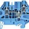 Morsetto passaggio componibile WT 0.14…6mm² 32A 1000V 3×vite 1 pi.guida 35mm blc 