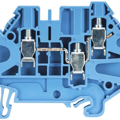 Morsetto passaggio componibile WT 0.14…6mm² 32A 1000V 3×vite 1 pi.guida 35mm blc 