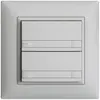 Poussoir ENC KNX 2× EDIZIOdue colore gris clair RGB avec LED avec insert papier 