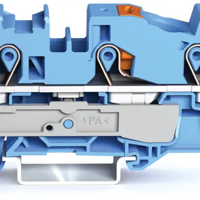 Borne de passage WAGO TopJob-S 16mm² 3L bleu série 2216 