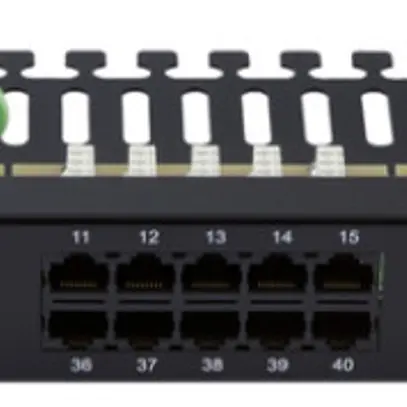 Panneau patch 19" voice 1UH cat3 50×RJ45 4p n.blindé, noir 