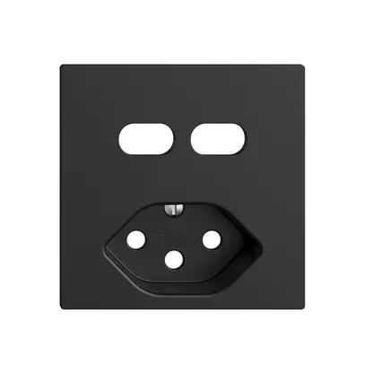 Kit di montaggio Feller EDIZIOdue per presa USB 2×tipo C + tipo 13 nero 