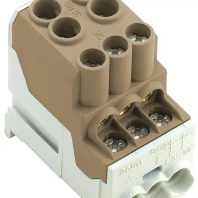 Bloc répartiteur WM WPD 100 2×25/6×10mm² 101A 690V TS35 brun 