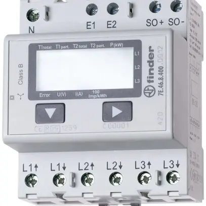 Contatore energia AMD Finder 3×65A diretta approvato MID, M-Bus 