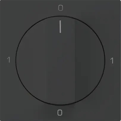 Inserto per interruttore rotativo kallysto 0/1L nero con manopola 