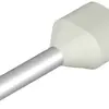 Zwillings-Aderendhülse Weidmüller H isoliert 2×0.5mm² 8mm weiss DIN lose 