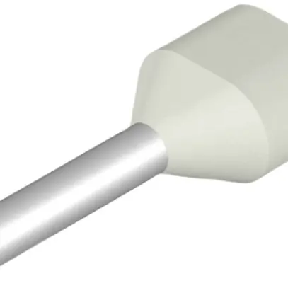 Zwillings-Aderendhülse Weidmüller H isoliert 2×0.5mm² 8mm weiss DIN lose 