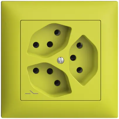 Prise ENC EDIZIOdue 3×T13 lemon 1×S 