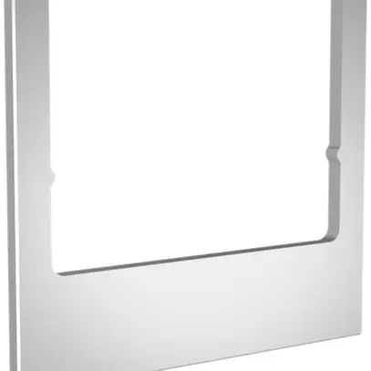 Cadre design audio Hager elcom.touch/elcom.fon carré aluminium naturel 