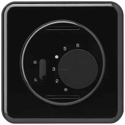 Termostato INC Hager basico, con interr.di riscald./raffred., nero 