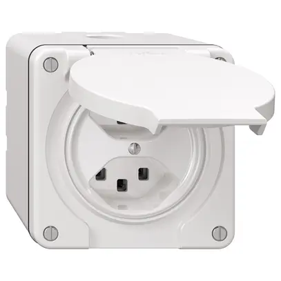 Presa NAP NEVO, 2×T23, IP21, bianco 