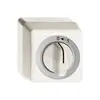 Contatto rotativo AP 0<1/1L bianco con manopola 