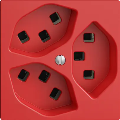 Presa EDIZIOdue 3×T23 berry 16A, con morsetti innest. 