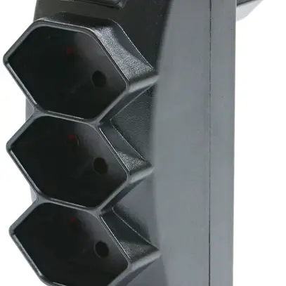 Mehrfachstecker STEKO SWING mit Sch.3×T13+1×T13 mit KS schwarz 