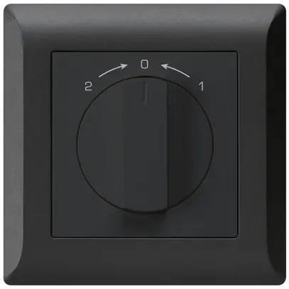 UP-SchwenkTaster 1->0<-2 schwarz kallysto.line mit Drehgriff 