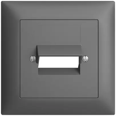 Kit frontale EDIZIOdue grigio scuro 88×88mm 2×RJ45 