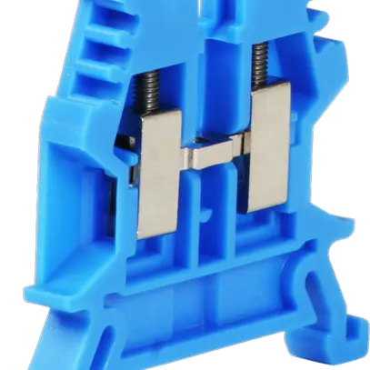 Borne de passage joignable Woertz 0.5…2.5mm² 24A 1000V vis 2×1 rail DIN 35mm bl 