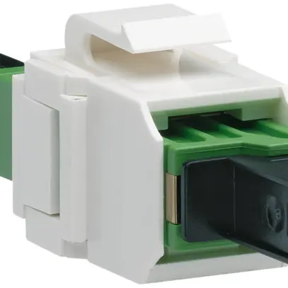 Modulo di giunzione FO Hager HMS, Keystone E2000/APC Simplex verde 