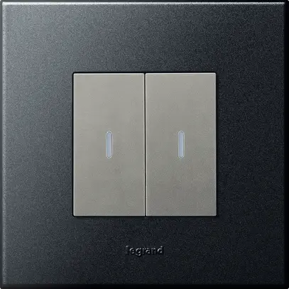 Contact à poussoir double ENC ARTEOR, magnésium 