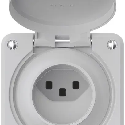 Presa INC robusto 1×tipo 23 IP55 grigio chiaro 