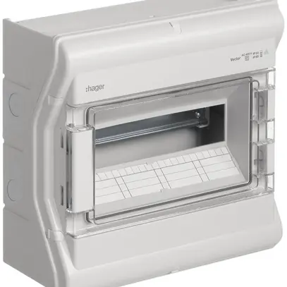 Quadro di distribuzione AP Hager vector 1 fila 12UM IP65 310×302×151mm 