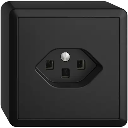 Presa AP EDIZIOdue T23 16A nero con morsetti innest. 