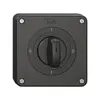 Interruttore rotativo NUP NEVO, 0/1L, con manopola, KS, 0-1-0-1, nero 