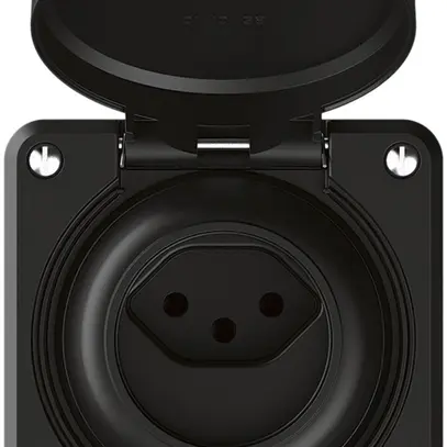 Presa INC robusto 1×tipo 13 IP55 nero 