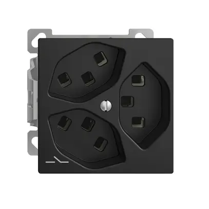 Presa AP 3×T23 Feller EDIZIOdue FXCO54, 1×separato, morsetti a innesto, nero 