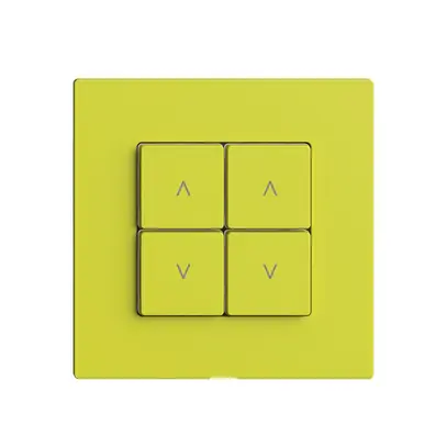 Kit recouvrement pour interrupteur stores 2c/4t Edue Wiser lemon 