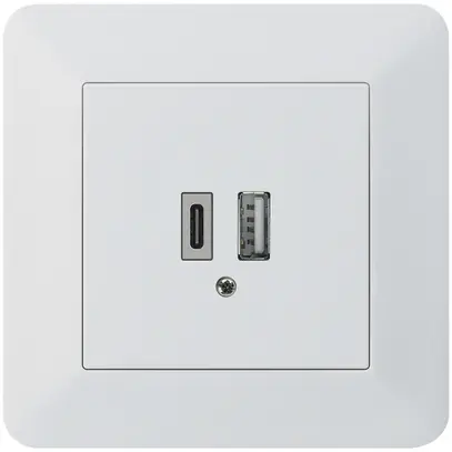 Presa di carica USB INC kallysto.trend 18W PD 1×tipo A 1×tipo C bianco 