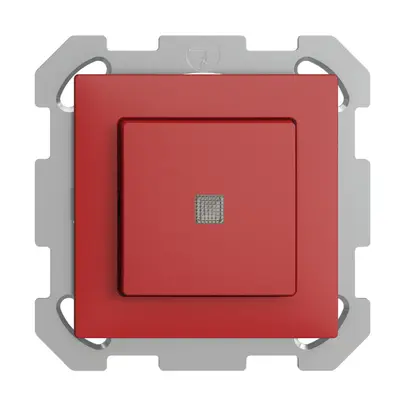 Pulsante luminoso INC EDIZIOdue A-R/1P berry, con lente, LED giallo 