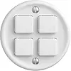 Abdeckset STANDARDdue für 4×Taster Ø50mm, ohne Beschriftung, weiss 