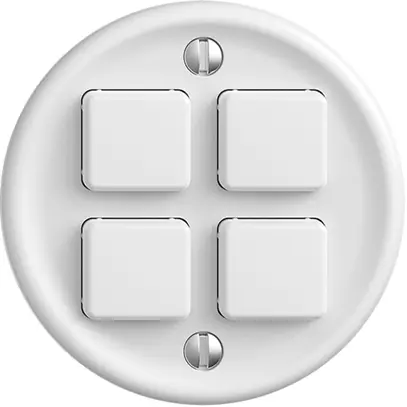 Abdeckset STANDARDdue für 4×Taster Ø50mm, ohne Beschriftung, weiss 